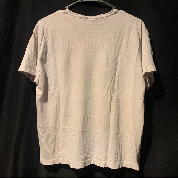 LL BEAN Flower Print Womens S/S Used T Shirt Sz M 90s White Stain 20x23 - Picture 4 of 5